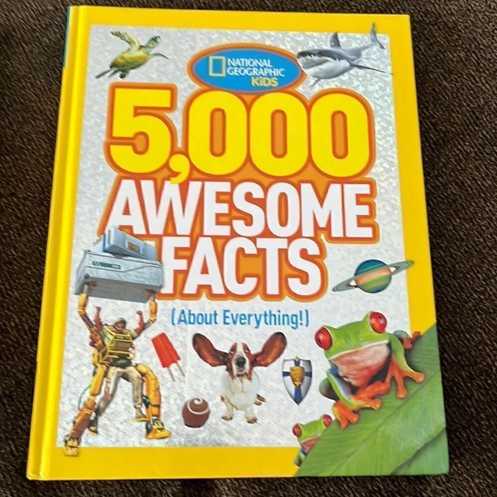 Set of 2 National Geographic 224-Page 5,000 Awesome Facts about Everything Books